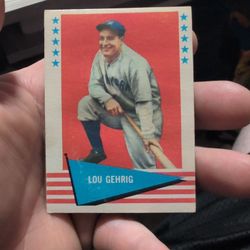 1961 Fleer Lou Gehrig Baseball Card