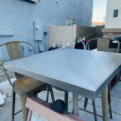 Tall Metal Table 