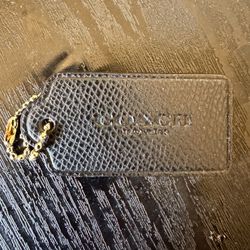 Coach Bag Purse Hang Tag Charm Key Chain Black/Gold