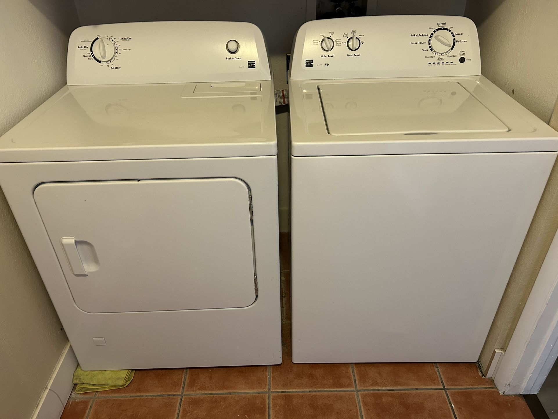 Kenmore washer and dryer