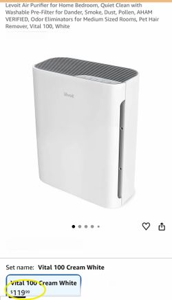 Levoit Air Purifier for Home Bedroom, Quiet Clean with Washable Pre-Filter for Dander, Smoke, Dust, Pollen, AHAM VERIFIED, Odor Eliminators for Medium