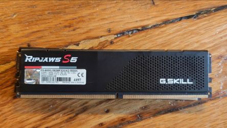 G.SKILL Ripjaws S5 Series DDR5 RAM (Intel XMP 3.0 & AMD EXPO) 64GB (2x32GB) Up to 6000MT/s* CL36-36-36-96 1.35V Desktop Computer Memory U-DIMM - Matte