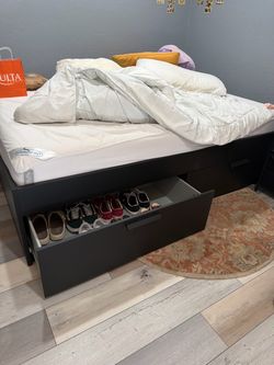 Bed frame ONLY(mattress not included)Queen size