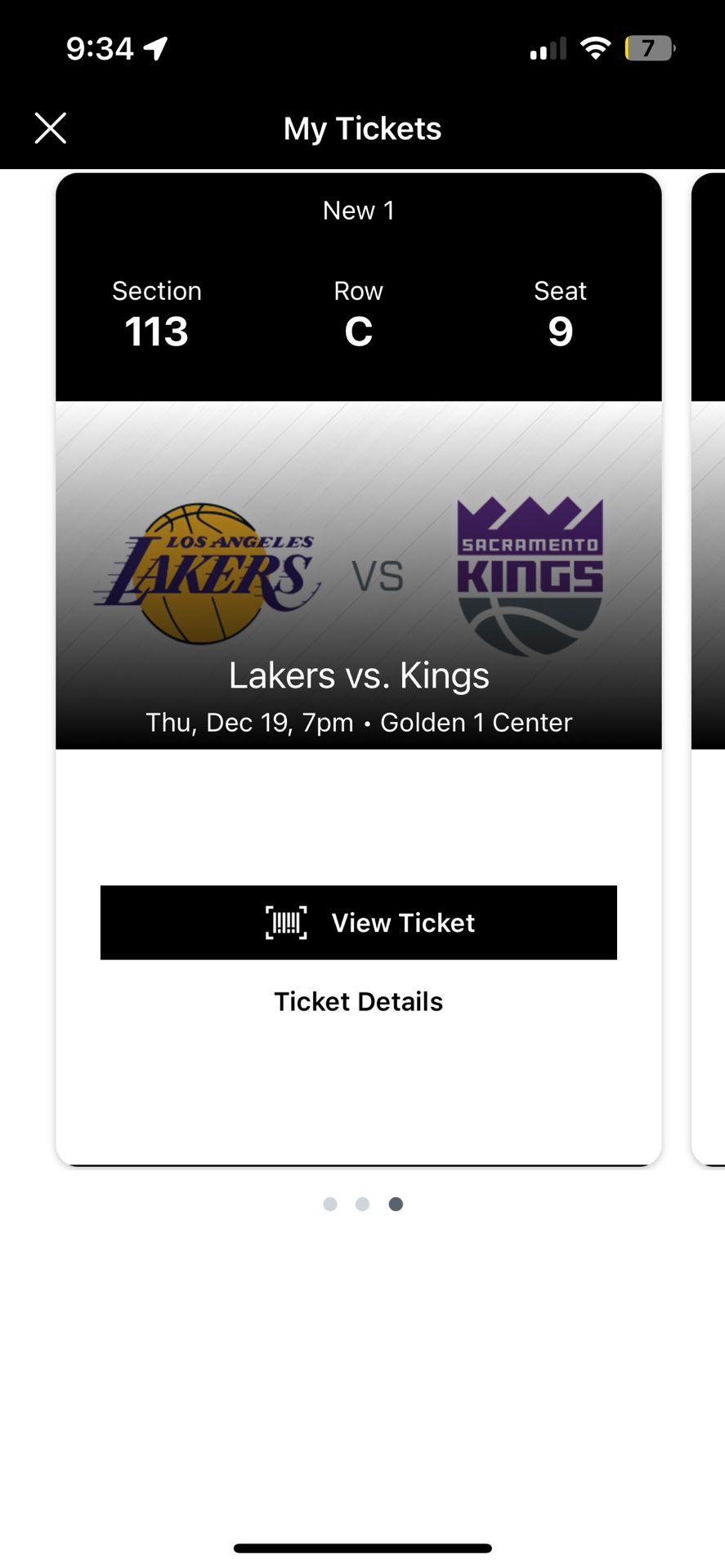 3 Lower level Kings Tickets To Lakers Game
