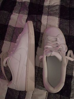 White all white nikes