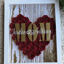 Personalized Paper Heart Shadow Box