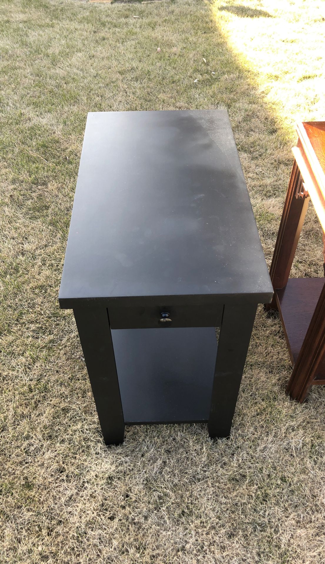 Black side table