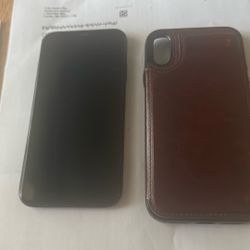 iPhone XR , With Leather Case