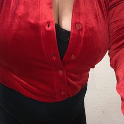 Red red beautiful elegant fancy velvet that is perfect for dinner night out movie casual meeting fashion nova classy elegant bella formal casual
