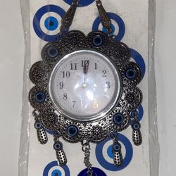 Lucky Eye Wall Hanging Clock/NEW- Turkey 