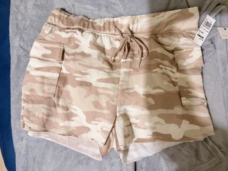 Camo Cargo Drawstring Shorts