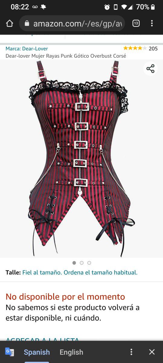New Red And Black Striped Gothic Corset ❤️🖤