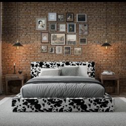 Cow Bed Frame With Metal Springbox 