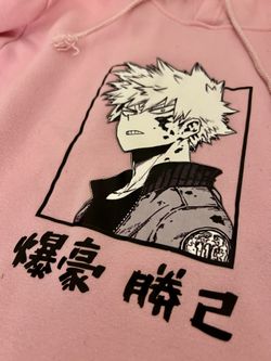 Katsuki Bakugou Pink Cotton Hoodie