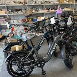 Heybike Ranger S Electric Bike for Adults, Foldable 1400W Peak Motor Ebike, 20" x 4.0" Fat Tire Step-Thru Electric Bicycle, 48V 14.4AH Removable Batte