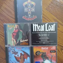 4 MEATLOAF CDS + 1 GNR CD