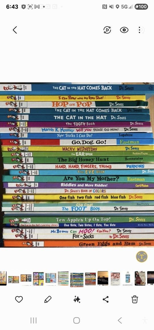 Dr. Seuss Books, $7 - $10 each
