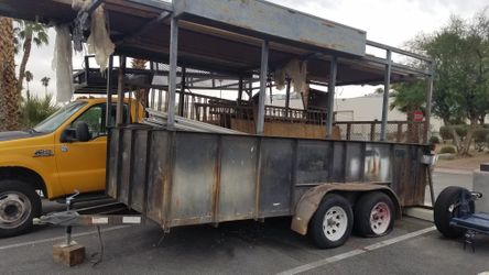 Trailer and flat bed