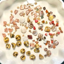 🐚 Fun organic shaped shell beads from vintage jewelry