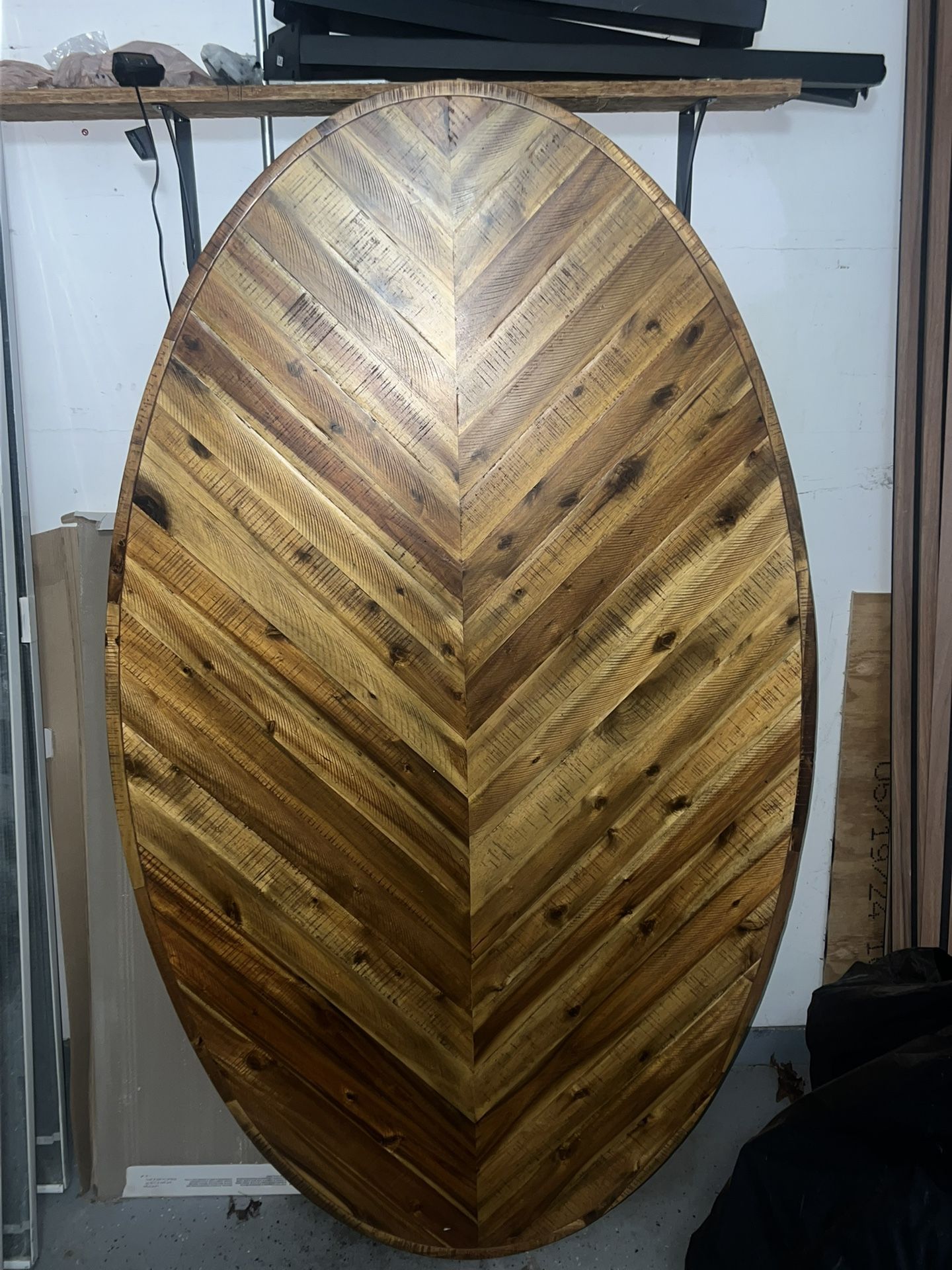 Oval Herringbone Dining Table