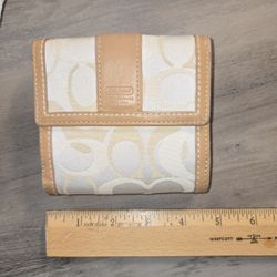 Coach C Brown Trifold Wallet