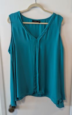 Apt. 9 Teal Blue Sleeveless Blouse