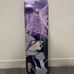 RARE Tiago Lemos Primitive Naruto Sasuke Foil Skateboard Deck Anime Pro Model