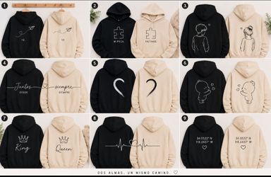 Matching Couple Hoodies Set of 2