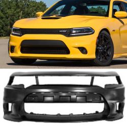 New Front Bumper for Dodge Charger 2015 to 2023 Comes black primed ready to paint