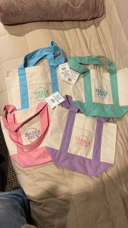 Trader Joe’s Small Tote Bags (Pastel Colors) NEW