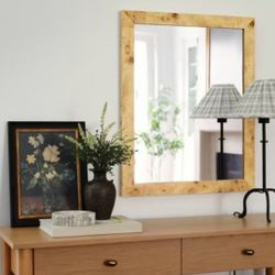 24"x30" Burl Wood Veneer Wall Mirror - Threshold™ designed with Studio McGee