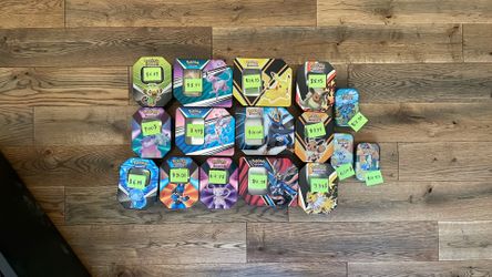 EMPTY Pokémon card tins