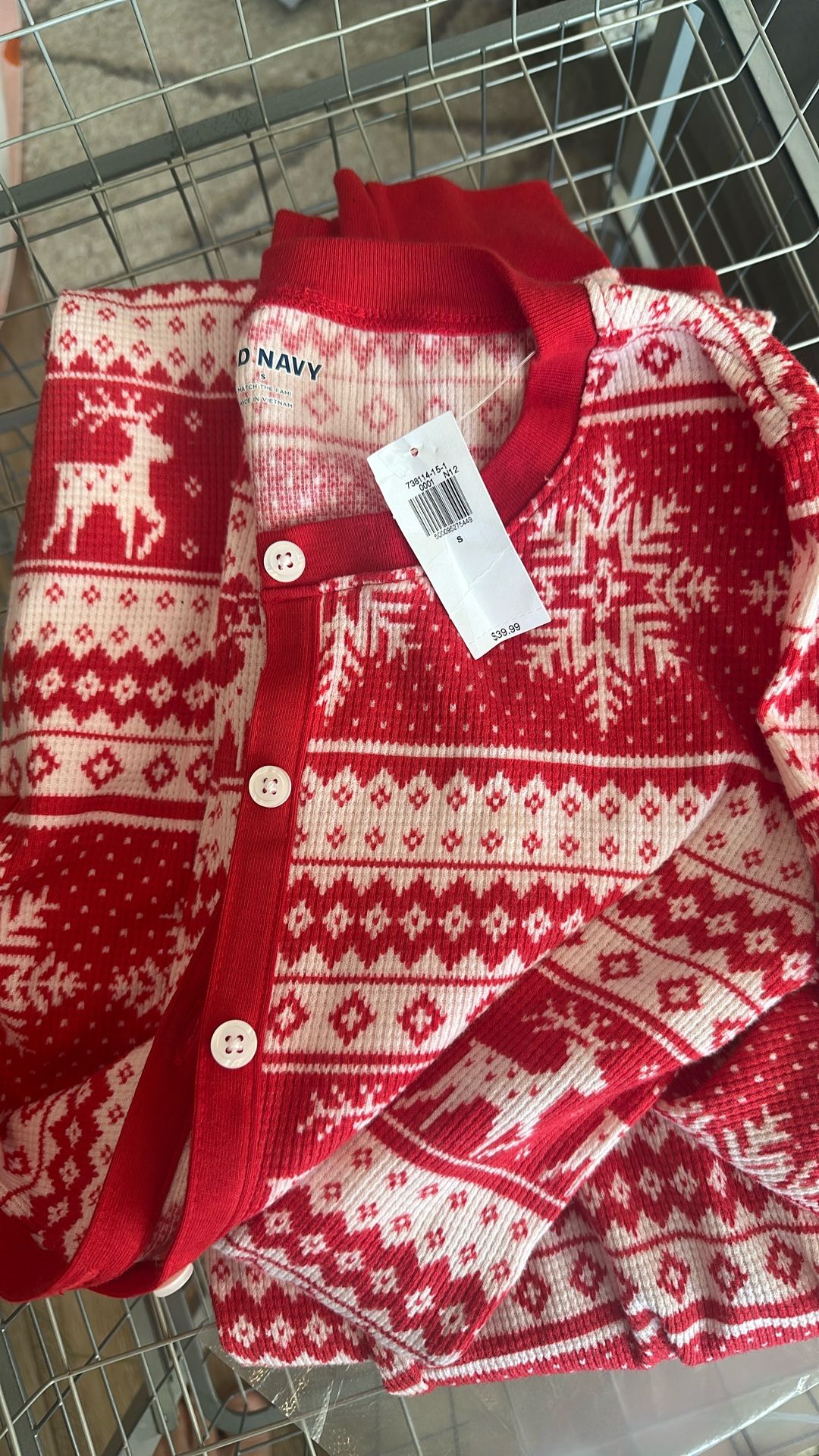 Old Navy Small Long John Pjs New