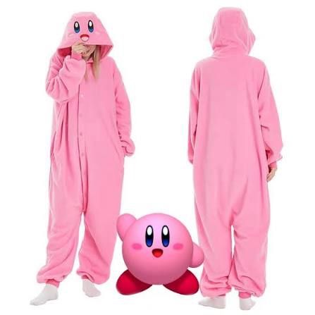 Pink Kirby Adult/teen Halloween Costume Onesie