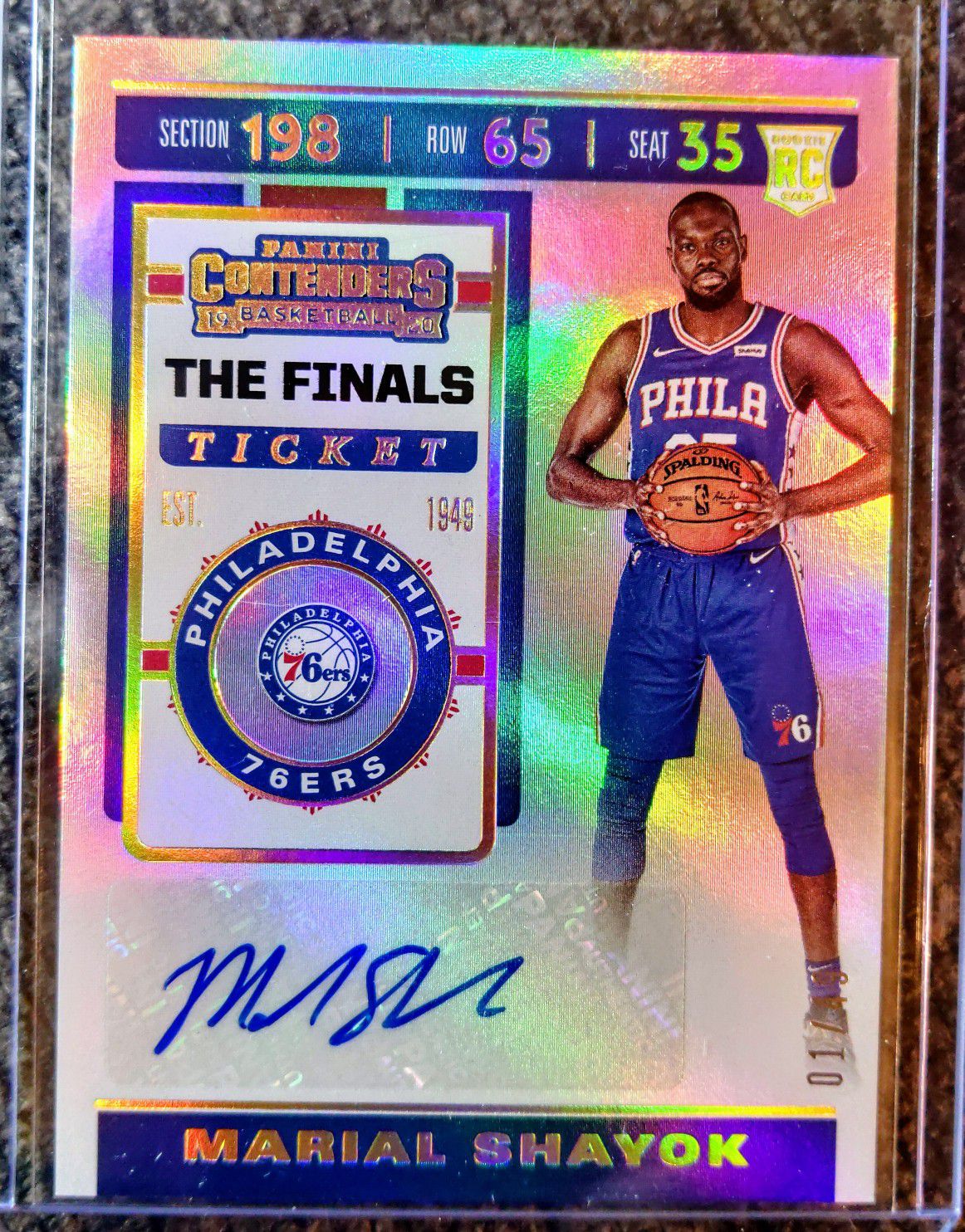 Marial Shayok - (The Finals Ticket) Rookie Auto