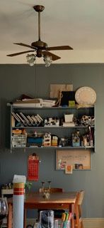 heavy duty shelf with matching corkboard