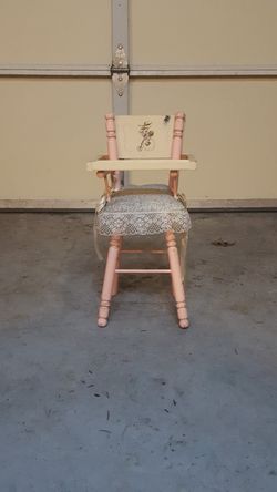 Antique vintage doll high chair