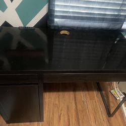 Home office wooden desk