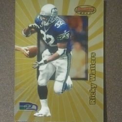 1998 Bowman's Best Ricky Watters #7 Seattle Seahawks Running Back Gold Looking Topps Football Vintage Collectible Card NFL