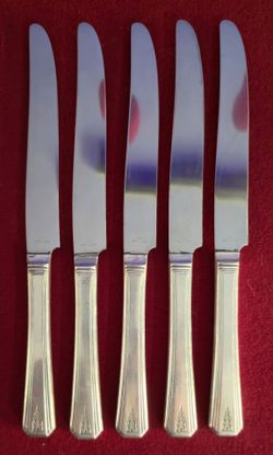 Clarion Par Stainless Silverware  Dinner Knife French
 1931 set of 5