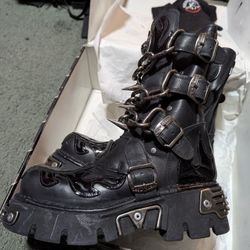 NEW In Box New Rock Boots Model 727-s1 Size 40 Euro Goth Punk Burning Man