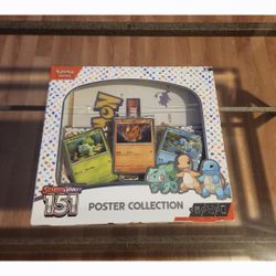 Pokemon TCG Scarlet & Violet 151 Poster Collection Box 3 Booster Packs Brand New FACTORY SEALED