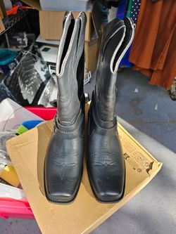 Mens leather biker boots