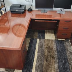 Executive Desk - Real Wood - L Shape