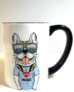 Bulldog coffee mug and Donkey mug by Signature Housewares 16oz