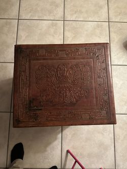 Vintage Inca Triple Leather Table Nest