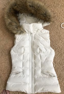 Bebe hoodie fur -lined, puffer vest sz Small
