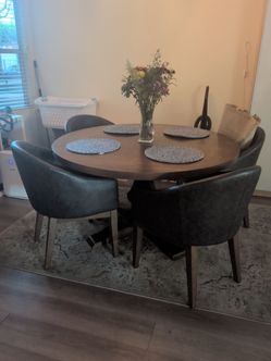 Dining table and chairs