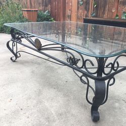 Wrought Iron Coffee Table $50