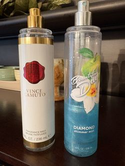 Vince Camuto fragrance mist and a Bath & Body Works Beautiful Day Diamond Shimmer Mist